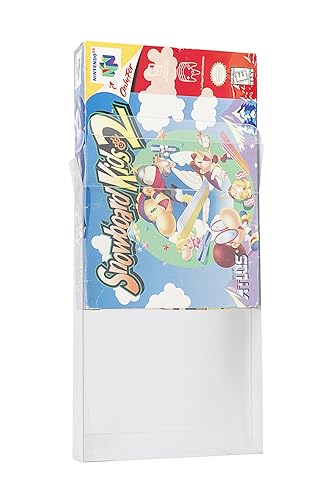 EVORETRO - 25 fundas protectoras de plástico transparente de alta calidad compatibles con caja de juego N64SNES de EVORETRO Funda transparente