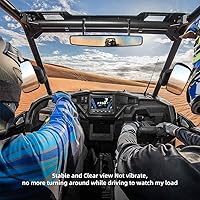 Vista 2 de UTV Side Mirrors with 1.75" -2" Roll Bar Cage, UTV Mirrors 360 Degree Adjustable RZR Mirror Compatible with Polaris RZR Kawasaki Teryx Mule Pioneer