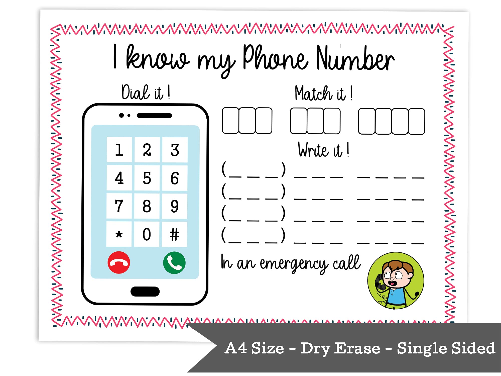 amazon-com-inkdotpot-dry-erase-practice-worksheet-i-know-my-address-i-know-my-phone-number-preschool-kindergarten-laminated-worksheet-homeschool-activities-for-kids-with-2-dry-erase-markers-az-office-products for Free Printable Phone Number Worksheet Amazon.com : Inkdotpot Dry Erase Practice Worksheet I Know My Address, I Know My Phone Number - Preschool, Kindergarten Laminated Worksheet, Homeschool Activities for Kids with 2 Dry Erase Markers-AZ : Office Products for Free Printable Phone Number Worksheet