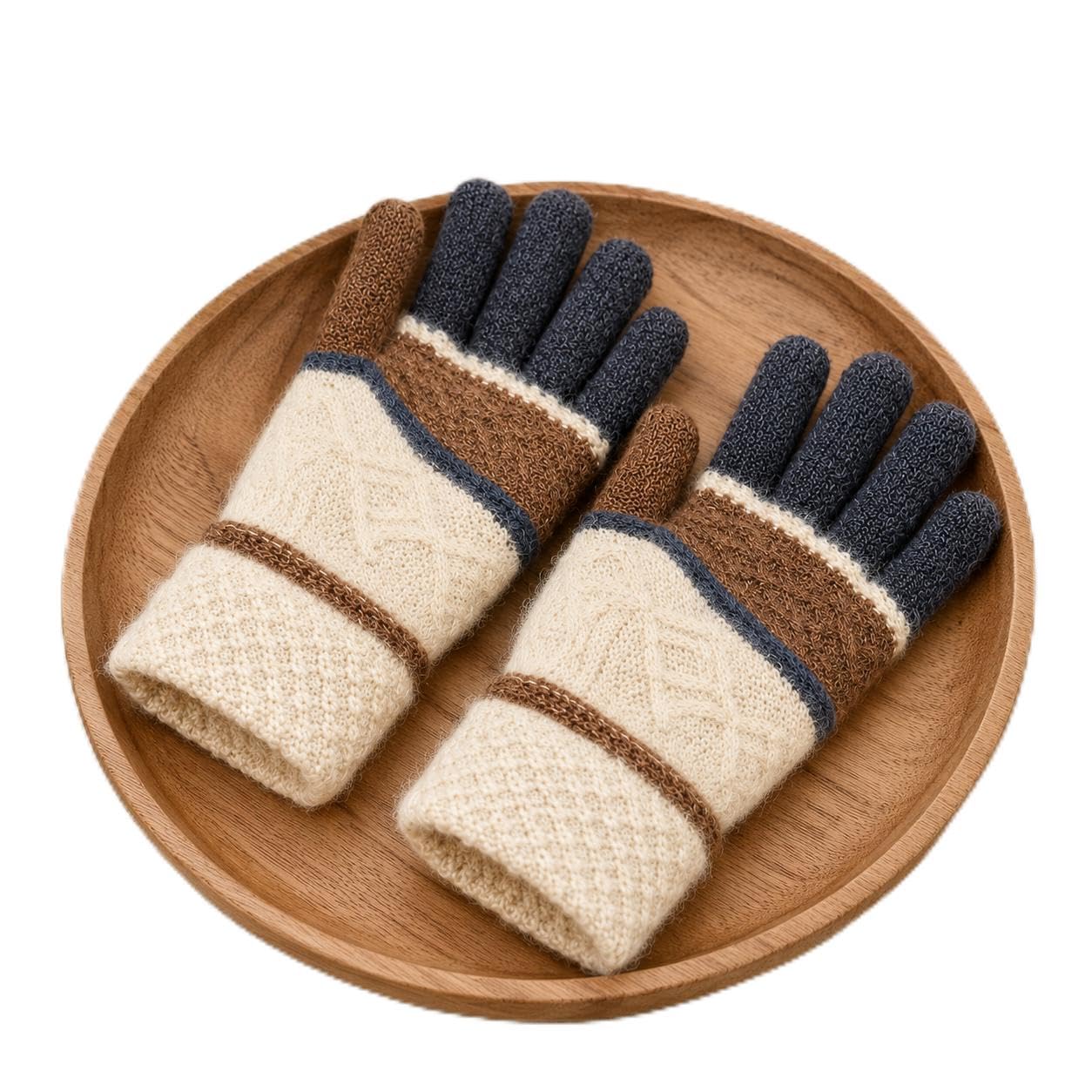 Winter Thermal Knitted Touch Screen Gloves for Men & Women | Warm Soft Wool Blend Full Finger Gloves | Cold Weather Outdoor Gloves-image-22