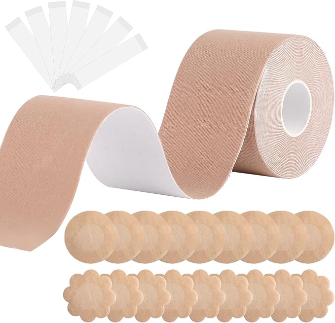 Boob Tape, 5M Roll Bob Tape For Large Breasts, Breathable Booby Tape