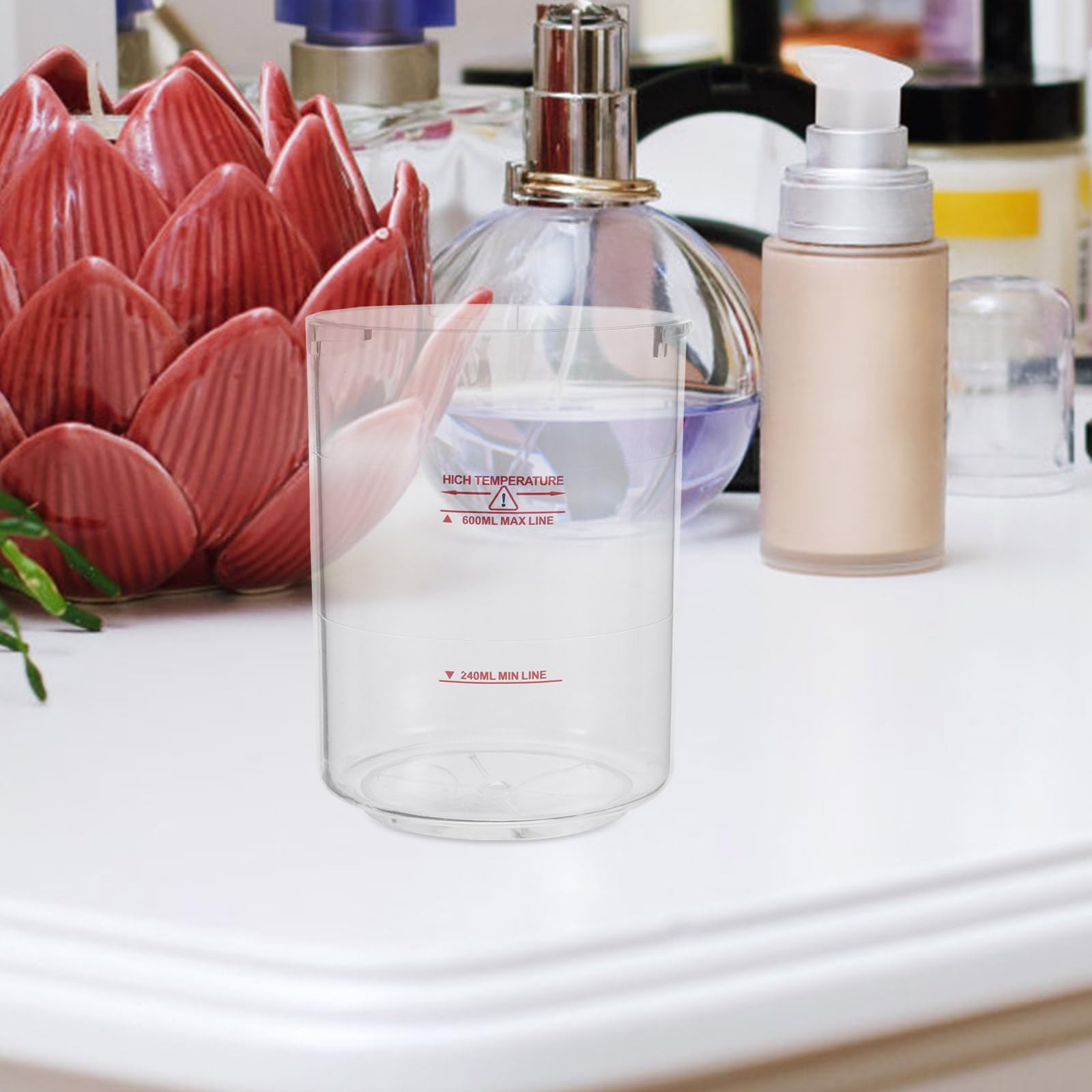 MAGICLULU Tazza di Ricambio per Facciale da 240-600ml in Abs Grande Capacità e Facile Monitoraggio del Livello Dell'acqua per Centri Benessere e Saloni di Bellezza