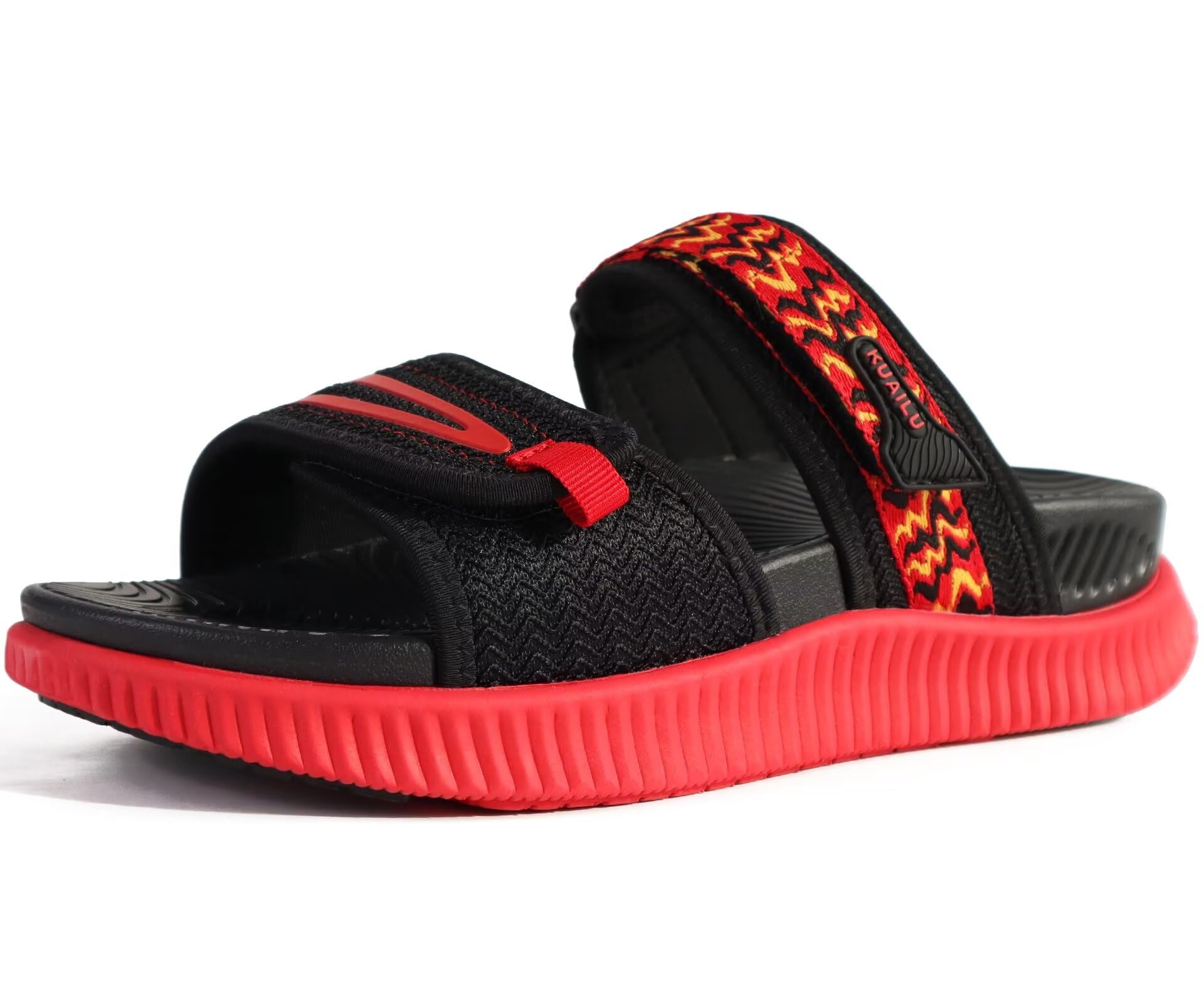 KuaiLu Womens Fashion Orthotic Slides Ladies Athletic Thick Cushion Recovery Sandals Adjustable Strap Slip On Walking Sandles With Comfortable Plantar