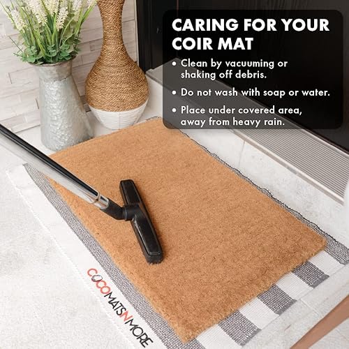 Miniatura 7 de COCO MATS 'N MORE Felpudo para entrada al aire libre  Tapete de resorte para puerta exterior raspa el más sucio de los zapatos, tapete tejido a mano