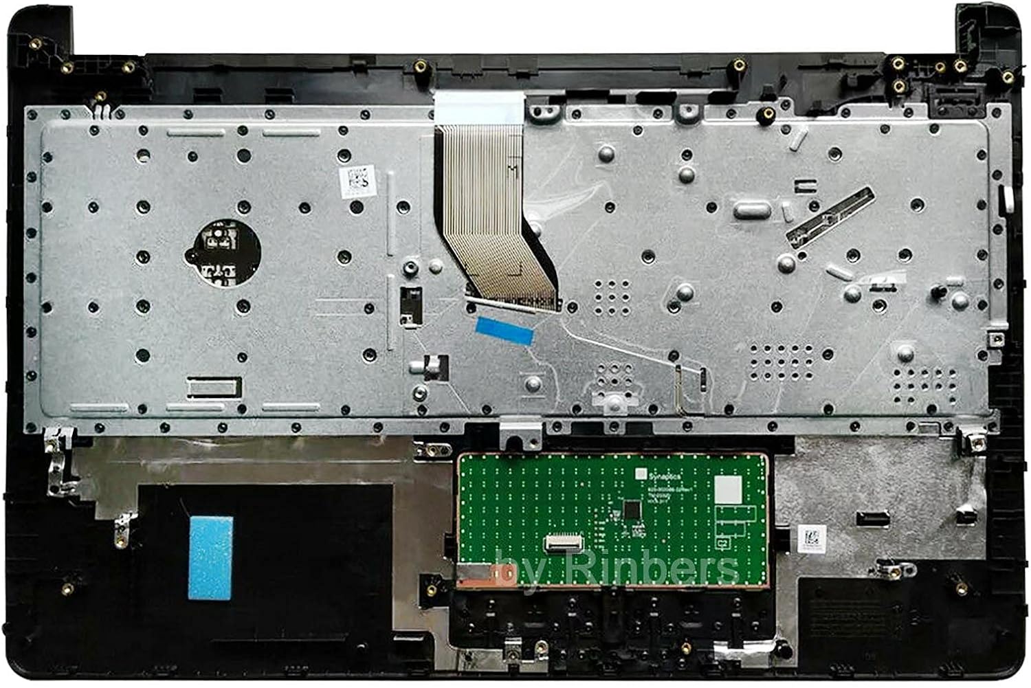 15.6" Laptop Palmrest Upper Case Top Cover with Keyboard and Touchpad Assembly Replacement for HP 15-BS 15-BW 15Z-BW 15T-BR 15Q-BU 250 255 256 G6 TPN-C129 925008-001 AP204000E00 - Matte Black