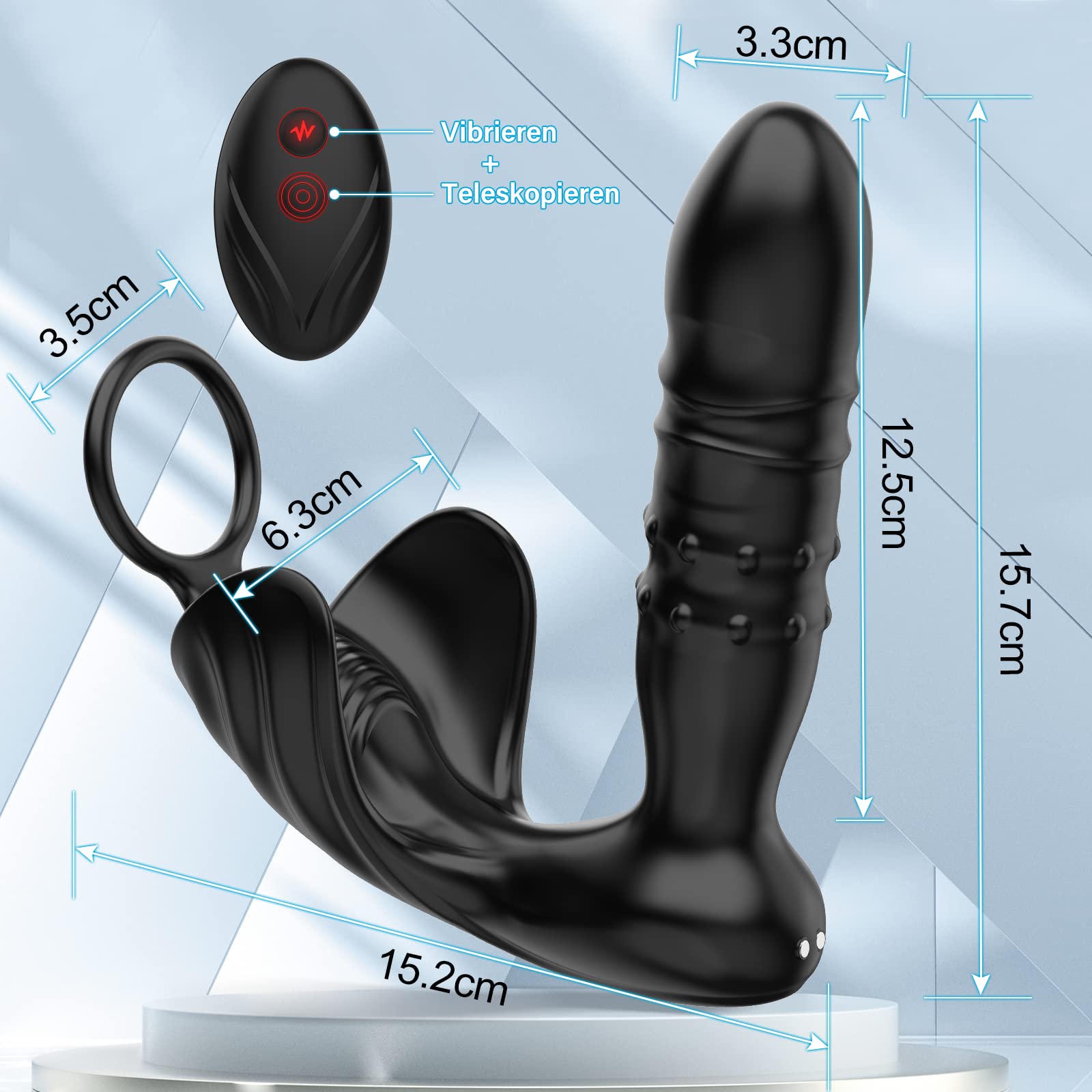 Humbuzz Giocattoli sessuali vibratori anali dildo per uomini vibratore prostatico anale gay con 9 modalità telescopiche e modalità di vibrazione plug anale,massaggiatori di stimolazione anale