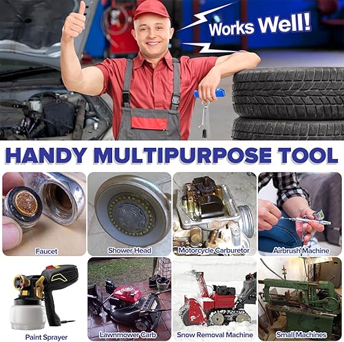 Miniatura 2 de Valchoose Juego de 2 kit de limpieza de carbohidratos de alta calidad, juego de limpiador de punta de antorcha de nailon de densidad resistente,