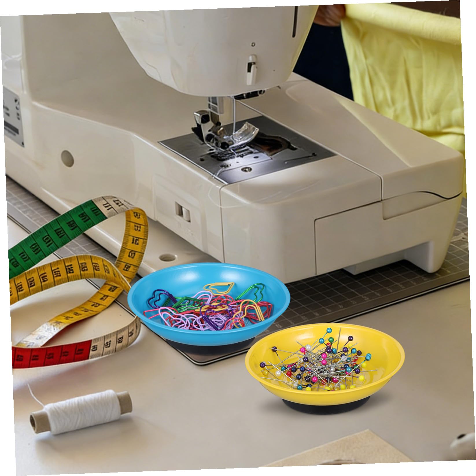 Toyvian 2piezas Plato Magnético Portaagujas De Coser Organizador De Alfileres Portaagujas Alfiletero Cuenco Magnético