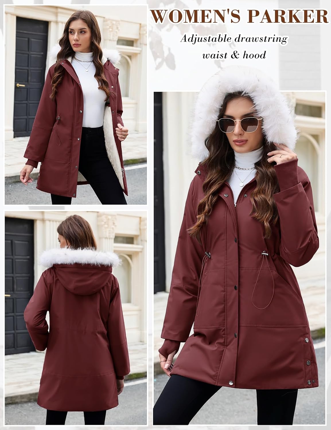 Manteau Femme Hiver Chaud Et Chic - Parka Imperméable Matelassée Avec Poches, Automne Mi-Saison