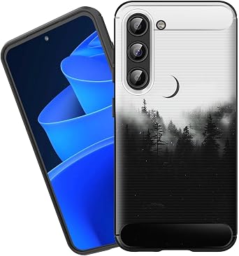 for Galaxy S21 Plus Case,Premium Soft Silicone Rubber Full-Body Protective Bumper Case for Phone Case for Samsung Galaxy S21 Plus 6.7 inch 2021,Magic Misty Forest Moon