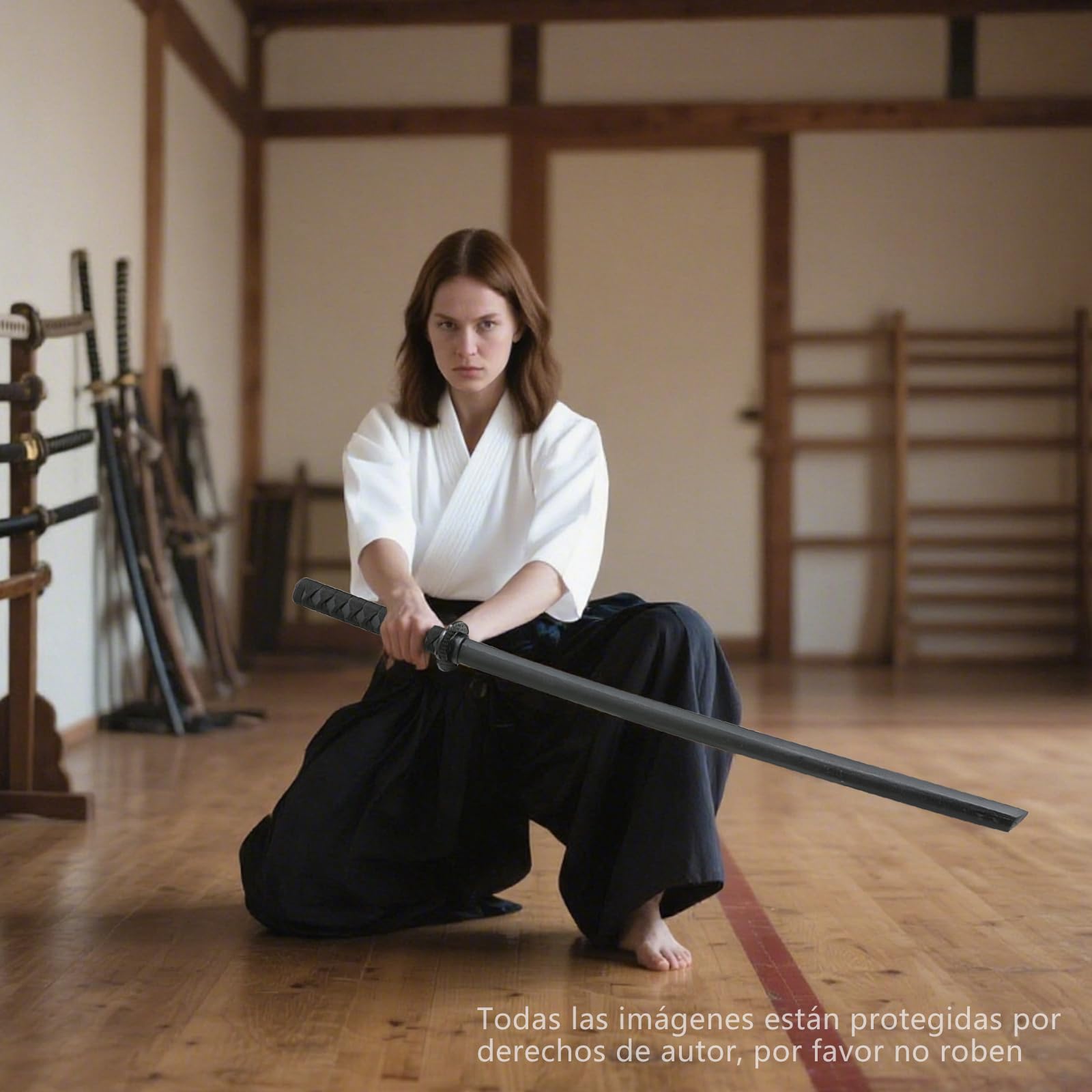 Patina Espada Japonesa de Madera con Vaina - Cosplay para, Estilo Samurai | Juego de rol cosplay Iaido Bokken