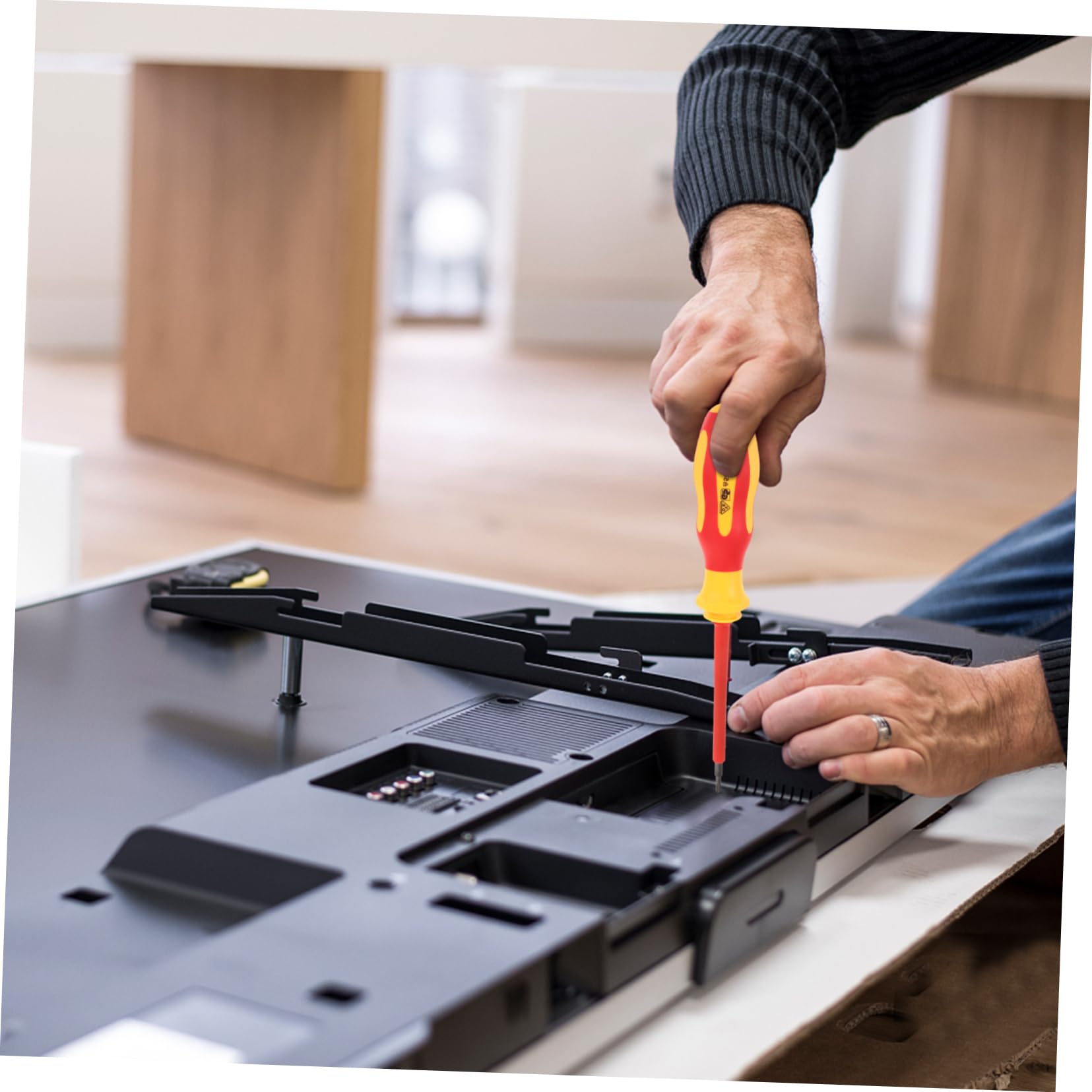 VILLCASE 5 Set Cacciaviti Isolati per Elettricista con Valigetta Organizzatrice Kit Completo per Riparazioni Elettriche e Manutenzione per Officina e Uso