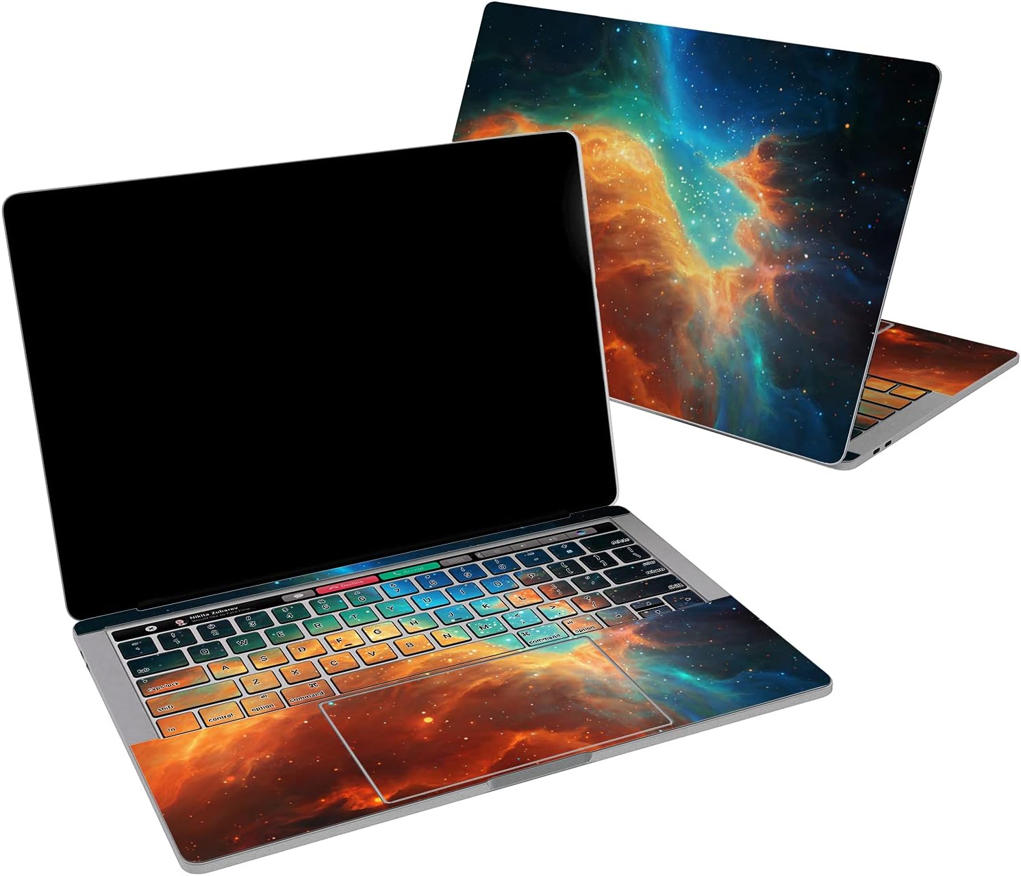 Vinyl Decal Skin Compatible for MacBook Pro 16 M3 M2 M1 14 2023 Air 15 2022 Retina 2020 Air 13 Mac 12 Sticker Space Stars Galactic Design Laptop Yellow Blue Trendy Cover Print Universe