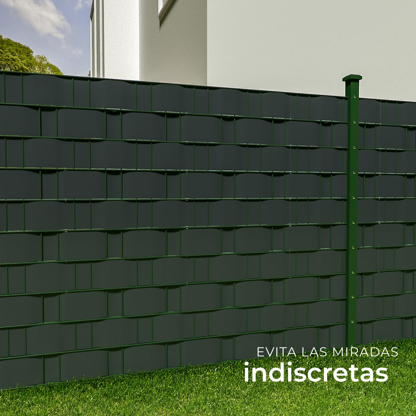 tectake® Rollo Aislamiento Aislante PVC 19 cm de Alto, Protección UV, Privacidad, Clips de Sujeción, Malla Sombreo, Ocultacion Jardin Exterior, Valla Jardin Exterior - 35 m Antracita