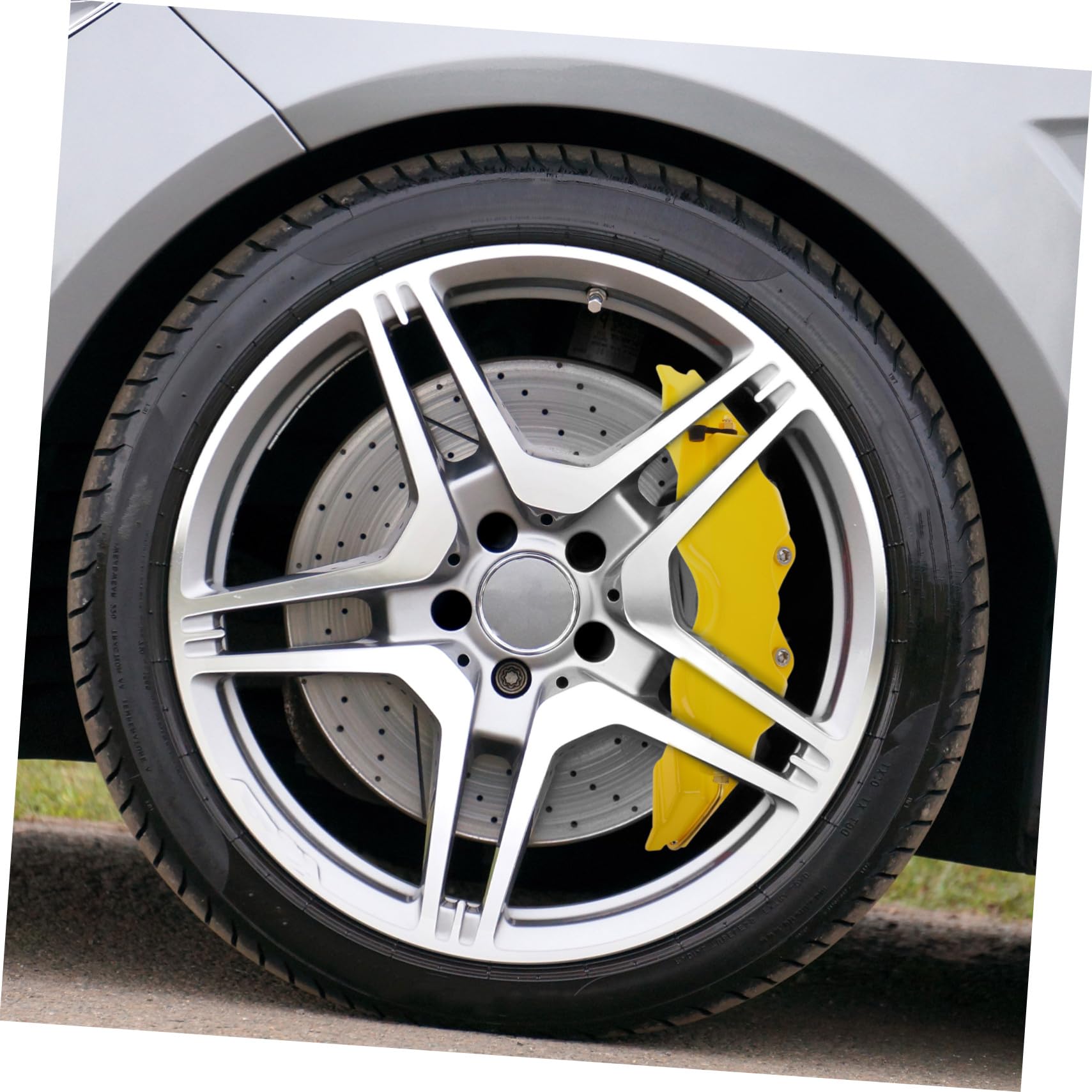 2 set Copri Pinze Freno Gialli per Auto Anteriore e Posteriore Protezione Completa Pinze Freni Design Innovativo e Resistente Compatibili con Molti Modelli
