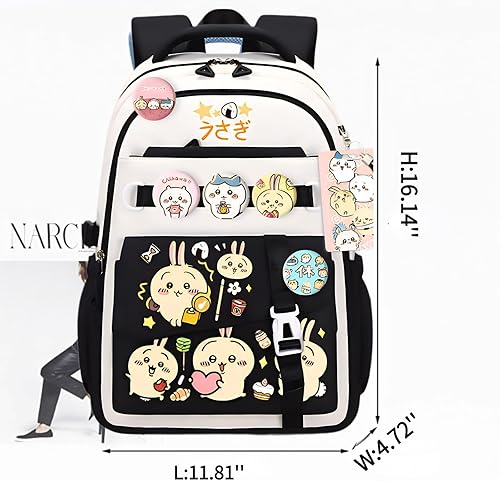 Miniatura 3 de Mochila Kawaii con 18 piezas de accesorios de dibujos animados de anime, antirrobo de viaje, estética, bolsa de regalo para el nuevo semestre