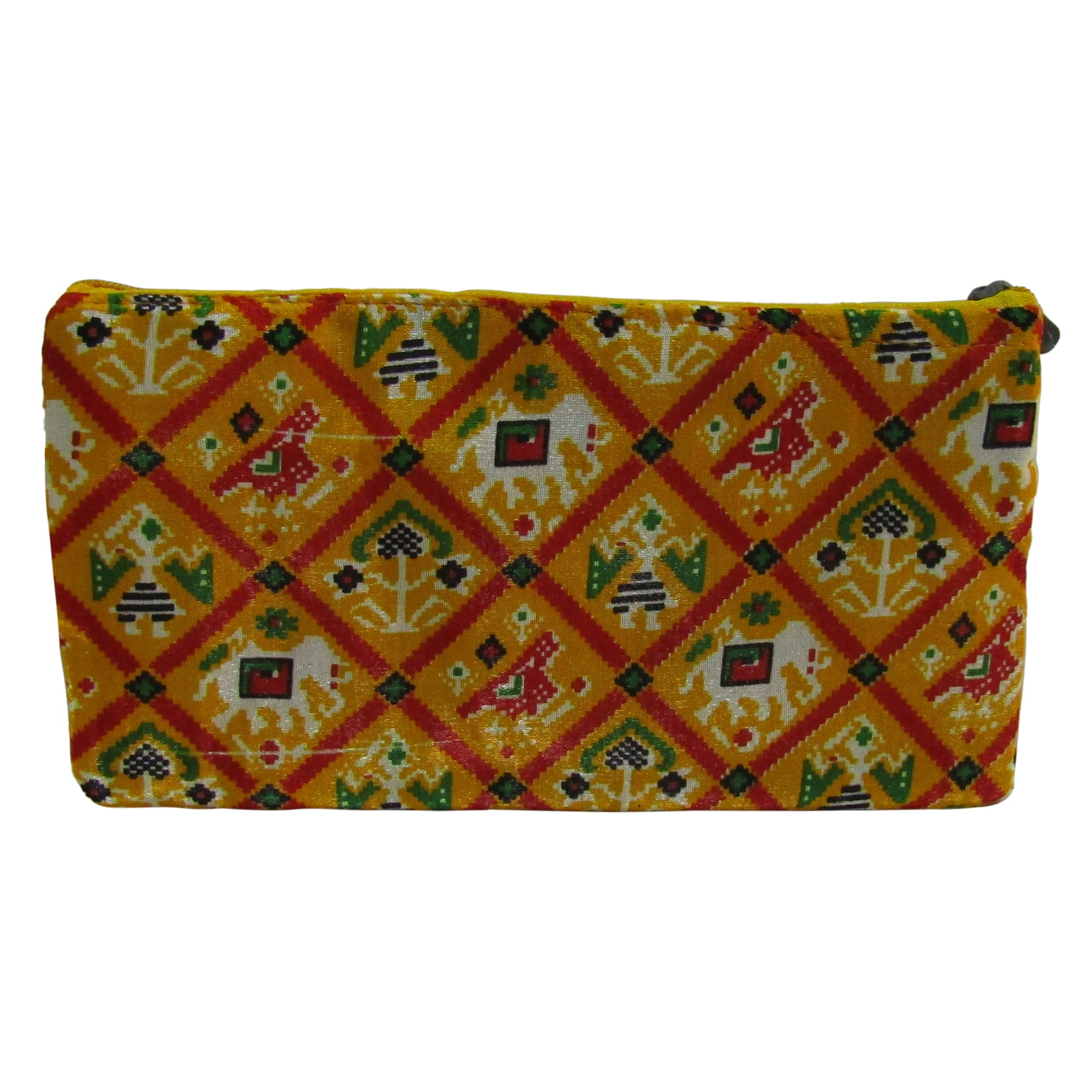 Purple Pink Printed Patola PouchPotli Purse for Women with Zipper, Potli Bags for Return Gifts, Potli Pouches for Baby Shower, Potli Purse for Ladies, Potli Bags for Gifting (Pack Of 12 Pcs) 3