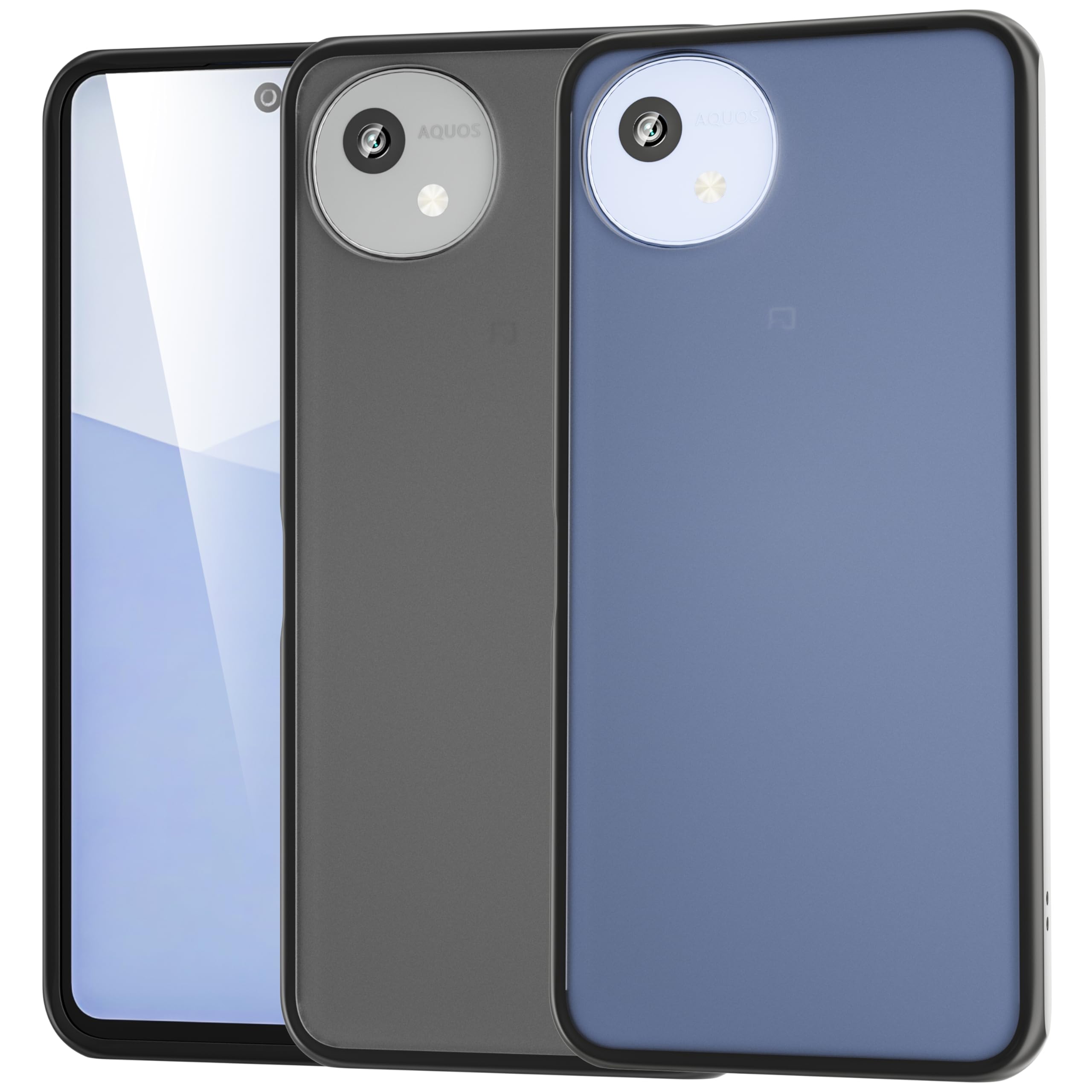 Amazon.co.jp: AQUOS wish5 用 ケース 半クリア SH-52F 耐衝撃 マット