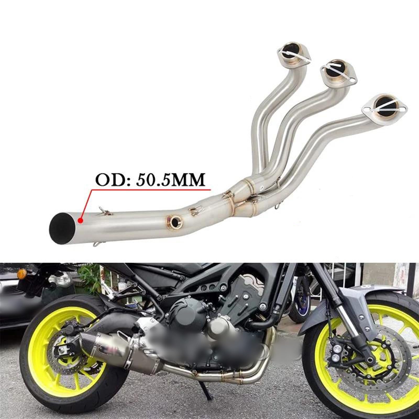 ヤマハトレーサー900 900GT 2015-2020排気システムマフラーヘッダリンクパイプステンレスログオンスリップdbキラー バイクパーツ 部品 オートバイのエキゾーストパイプ ヤマハ MT-09 FZ-09 FJ09 MT09