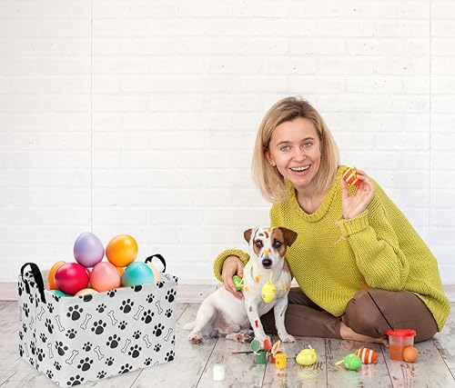 Miniatura 2 de Cesta rectangular para perros, contenedor de juguetes para perros, organizador de cesta de almacenamiento para perros. Cesta de almacenamiento