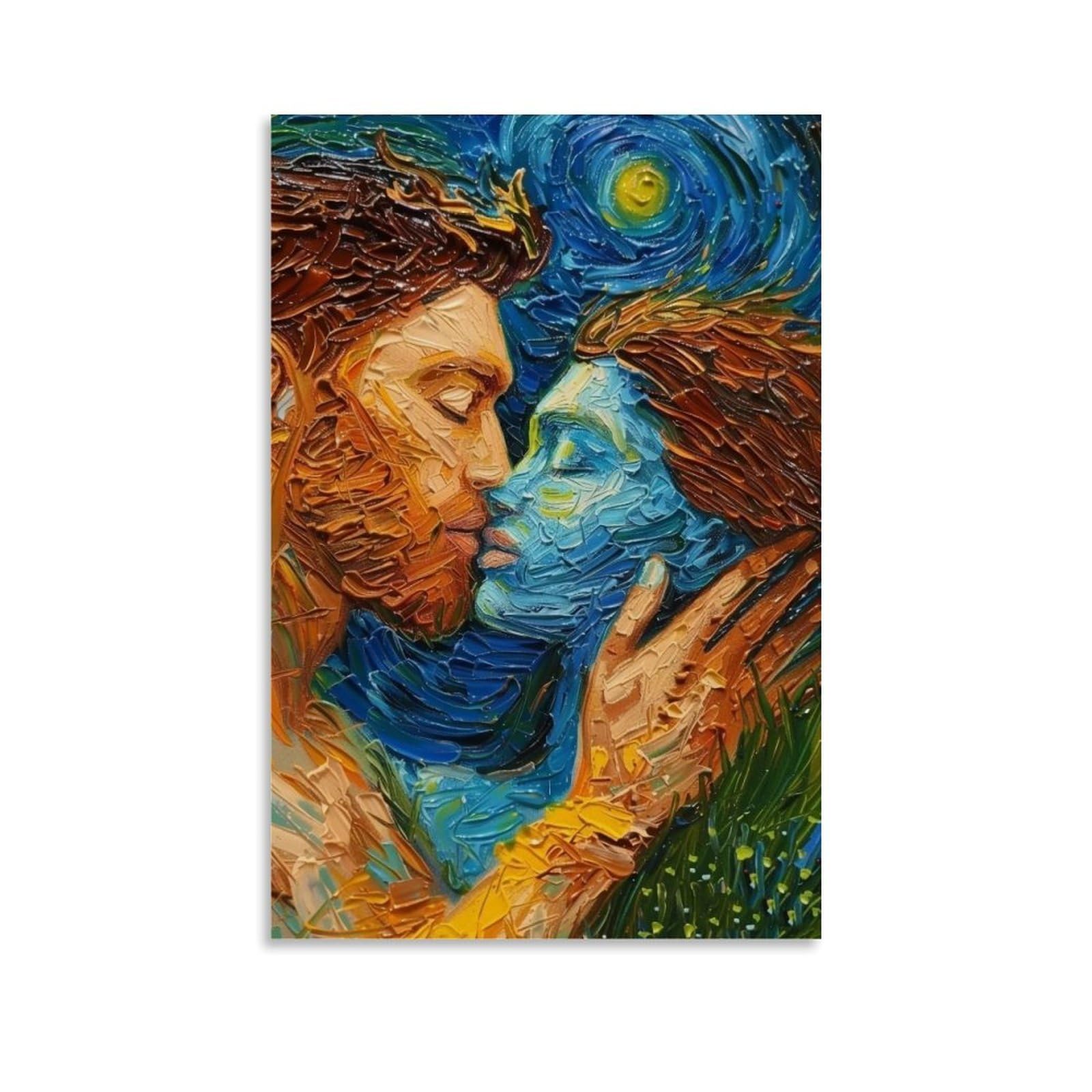 MGHTGRWE Starry Embrace 04 Poster Wall Art Canvas Vintage Aesthetic Painting Decor for Rooms 20x30inch Unframe-style