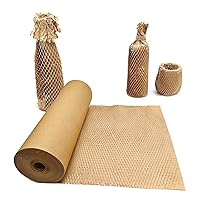 Vista 11 de Papel de Embalaje de Nido de Abeja, Rollo de Envoltura Acolchada de Nido de Abeja de 12" x 35' para Mudanzas, Envíos, Embalaje de Regalos, Papel
