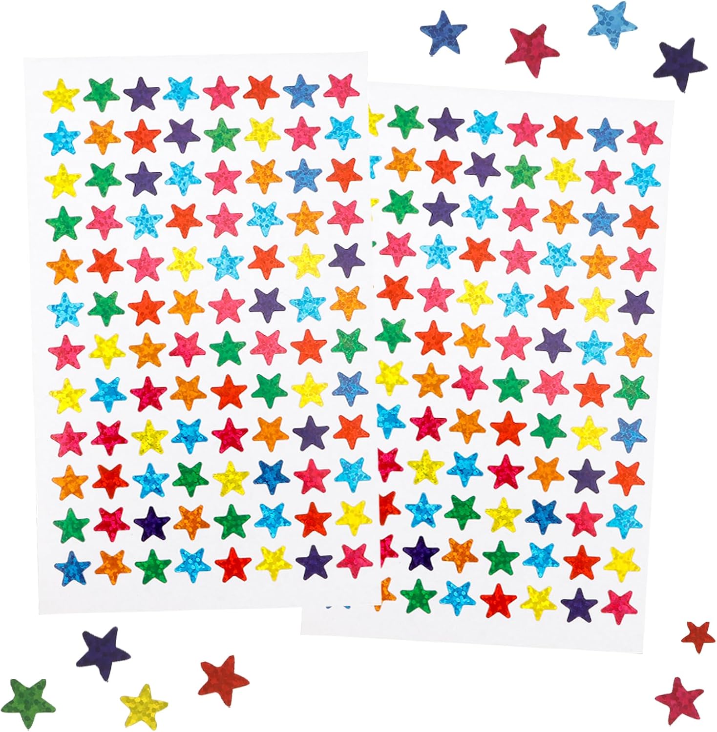 Amazon.com - 1440 Pcs DIY Holographic Small Star Stickers for School ...