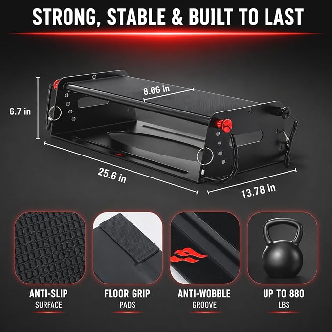 Adjustable Slant Board & Calf Raise Machine, 3-in-1 Heavy-Duty Steel Squat Wedge Board, 4 Angles & 3 Heights, 880 lbs Capacity for Squats, Calf Raises, Step-Ups & Ankle Mobility miniatura 4