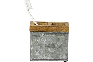 nu steel Rustic Toothbrush Holder & Makeup Organizer