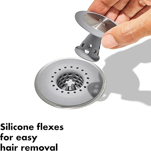 Miniatura 4 de OXO Good Grips - Protector de drenaje de cabello de acero inoxidable
