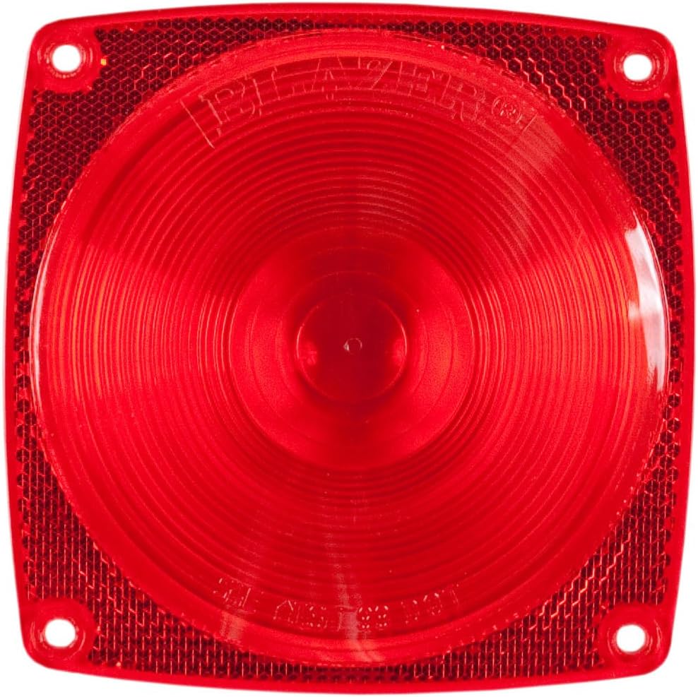 Blazer B983 Stop/Tail/Turn Light Replacement Lens - Square - Red