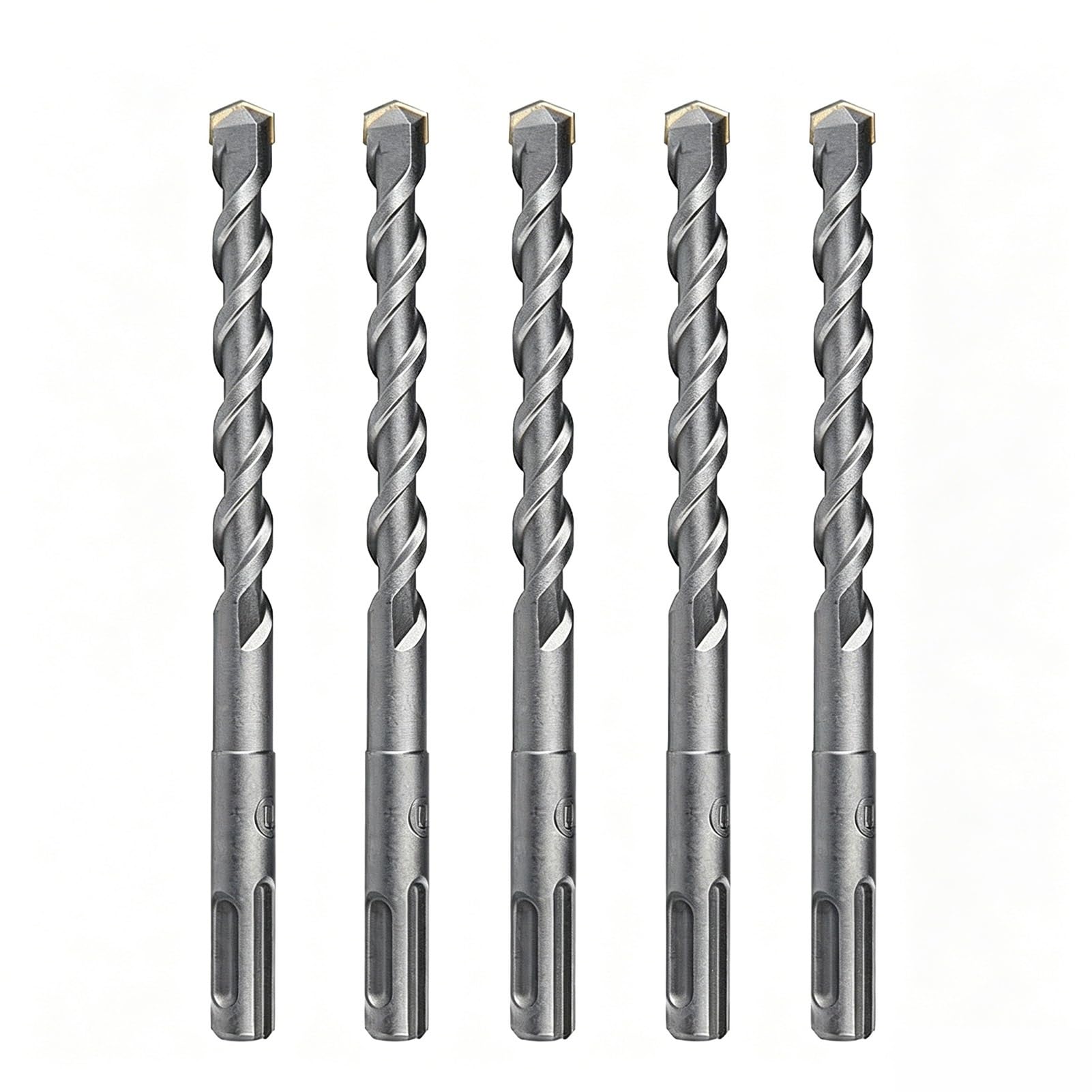 Punte da martello professionali SDS Plus lunghe da 10 pezzi, trapano per muratura con punta in carburo da 12 mm per calcestruzzo, pietra, calce, mattoni di sabbia(12x200mm)