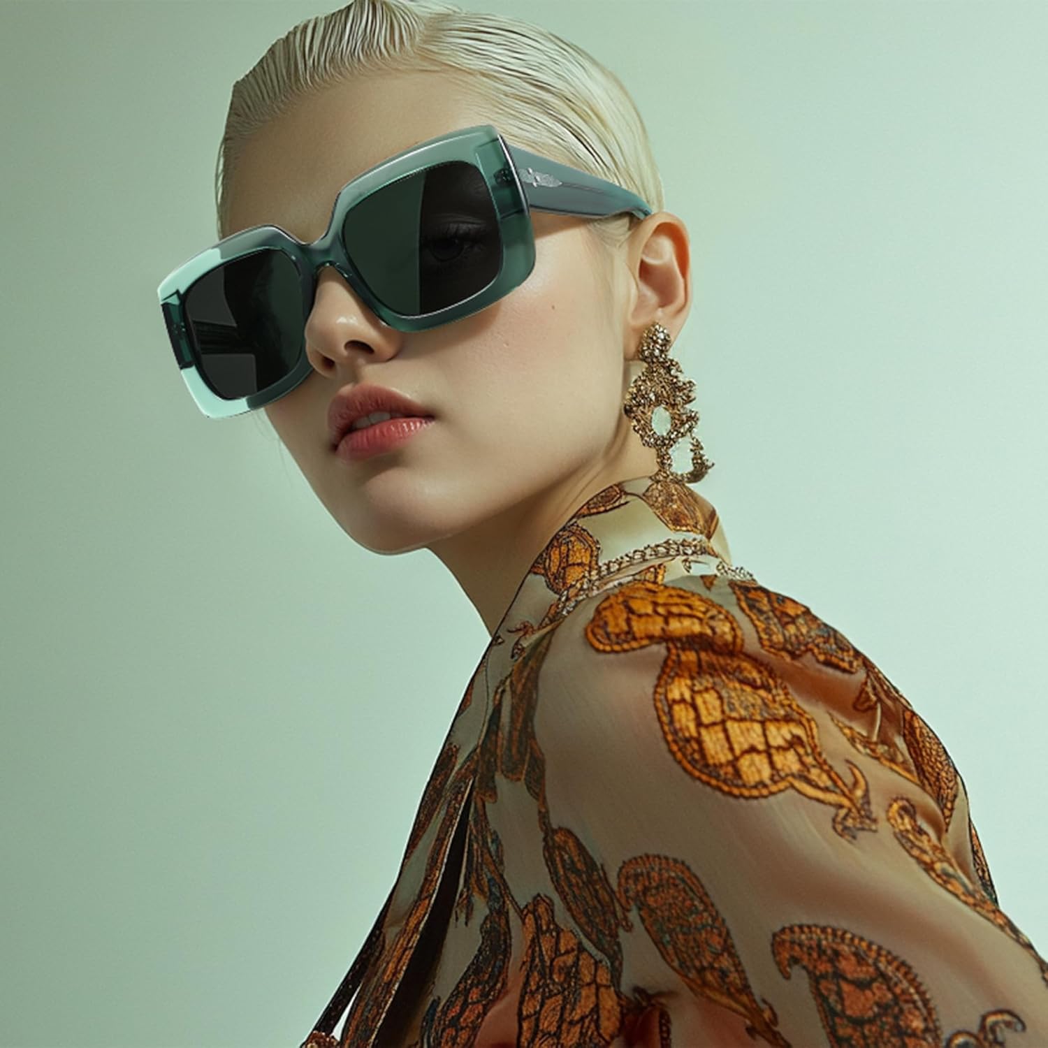 ZENOTTIC Polarized Sunglasses Women Trendy: Classic Sun Glasses Ladies UV400 Protetion - Retro Oversize Shades Squre Frame - Image 2