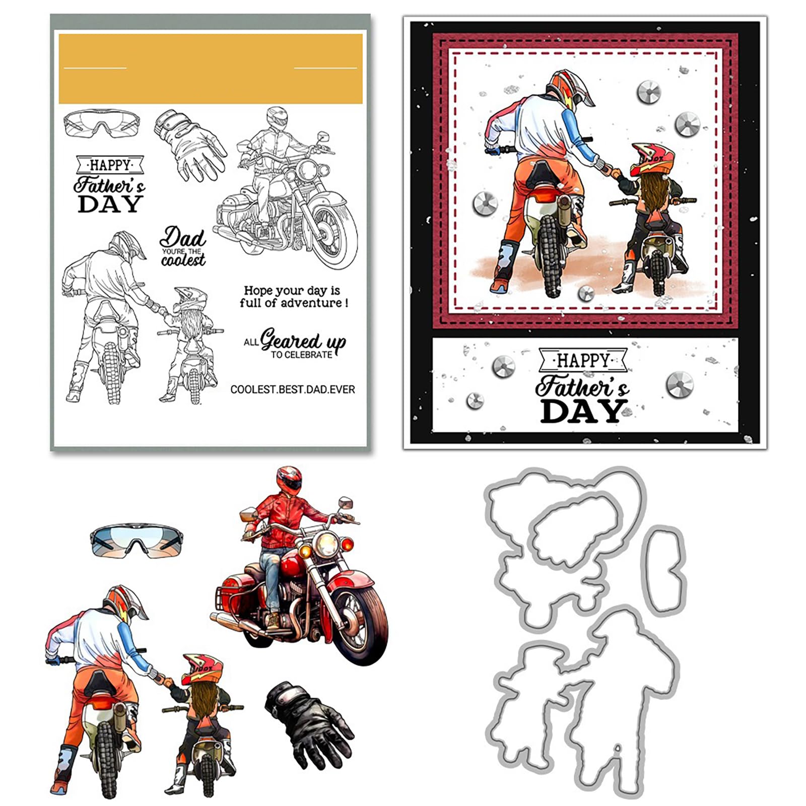 Alxjejo Cutting Dies and Stamps Set 2024-2025-2026,Stamps and die for Card Making for DIY Birthdays Thanksgiving Day - Image 7