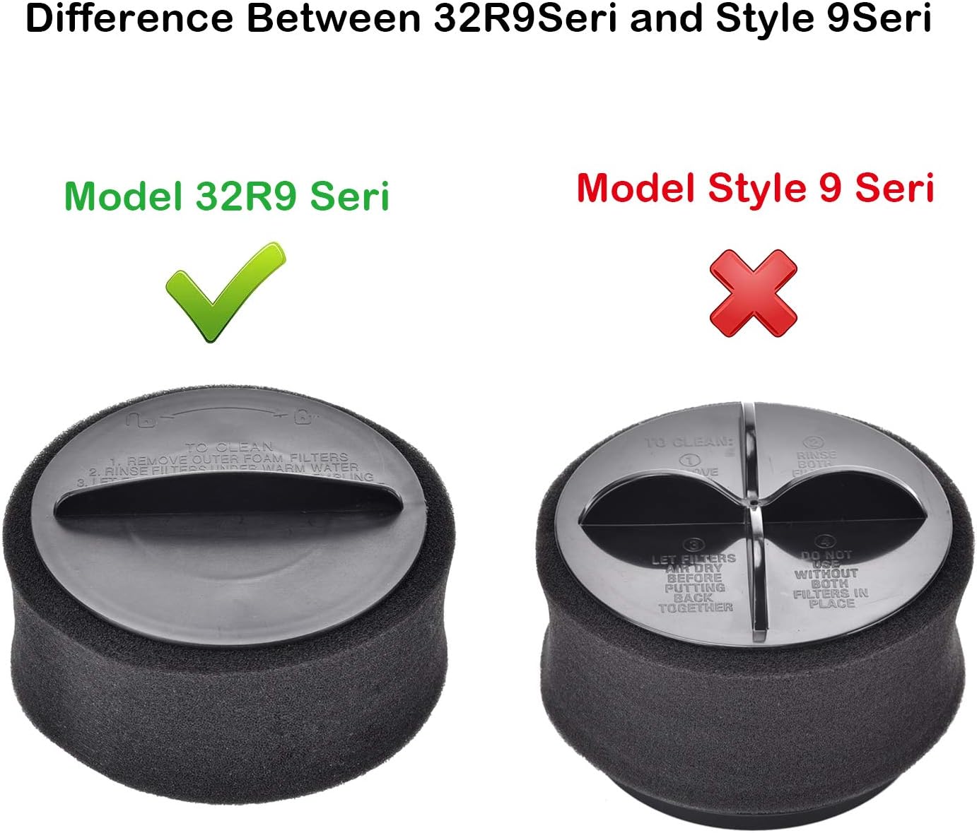 2-Pack-Bissell 32R9 Circular Filter Sets (Replacement # 310-2266, 203-1192, 203-8161, 203-1464, 73K1)