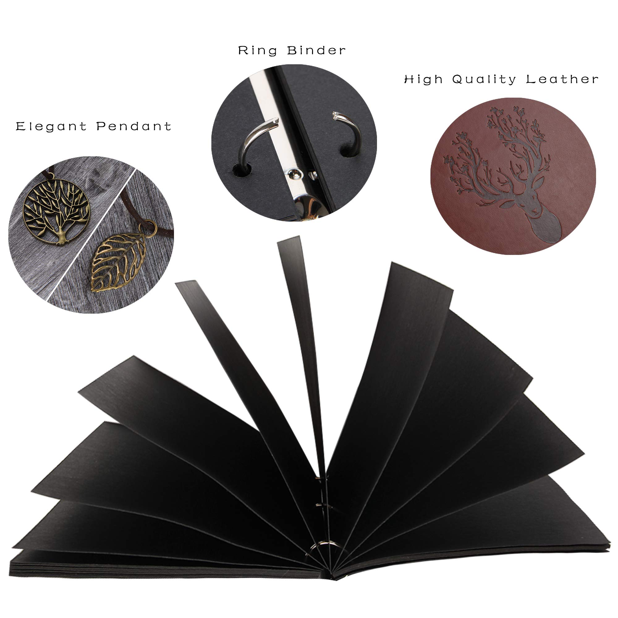 RECUTMS Album Photo Autocollant - Plusieurs Tailles : 10 X 15 Cm, 12 X 17 Cm, 20 X 25 Cm, 30 Pages - En Cuir Grain Bouton - Album Photo Pour Bébé, Famille, Anniversaire De Mariage (rose