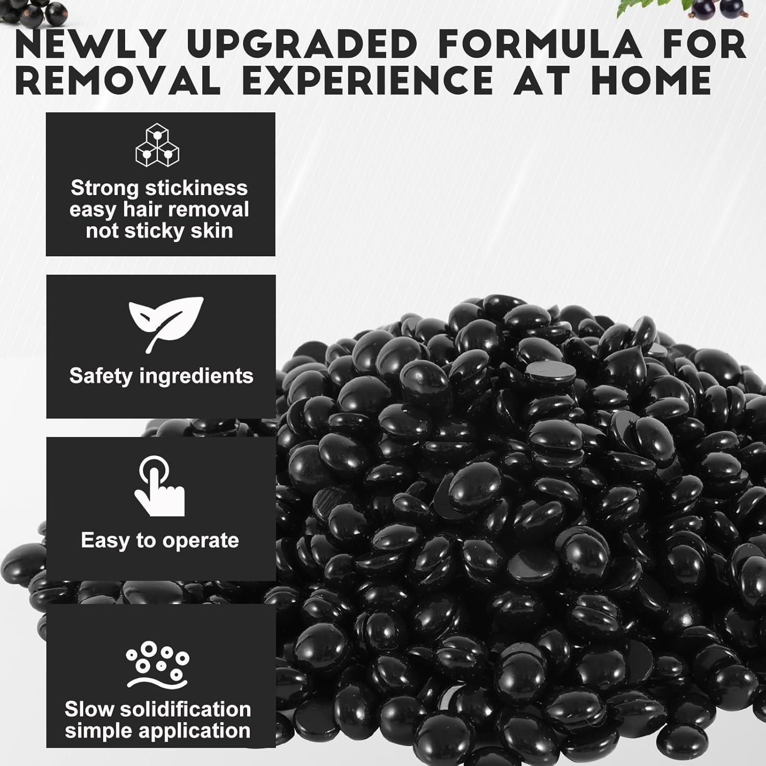 3.3lb Bulk Hard Wax Beads, Professional Waxing Bead for Brazilian, Bikini, Body, Face, Arms, Legs, Back, Chest, Coarse Hair Hair Removal, Scented Stripless Wax beans, 50 Wooden Sticks