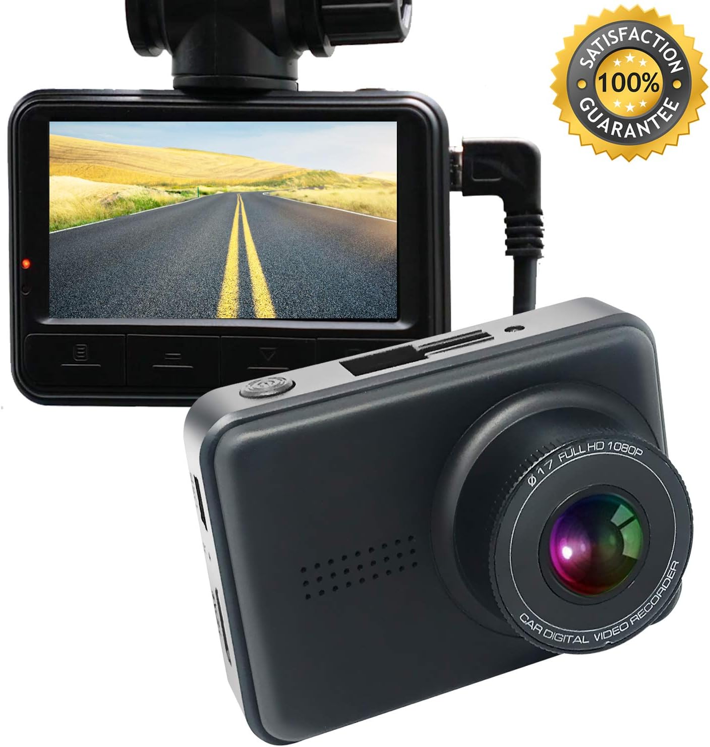 Dash Cam DVR Camera for Car 1080P High Resolution HD Wide Angle 165 ° Recording Guide DVR with Night Vision and G-sensor