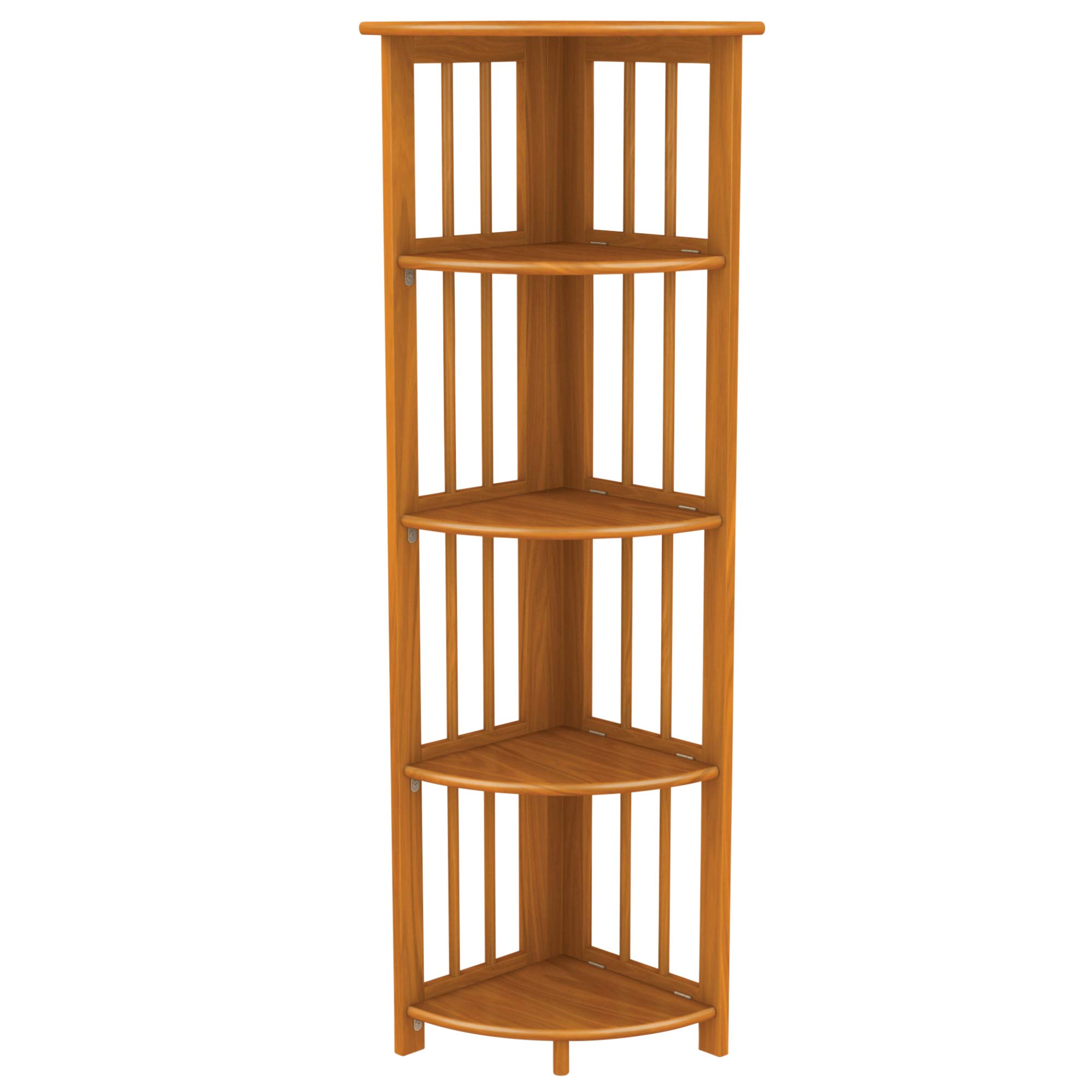 Buy StonyEdge 5Tier Folding Corner Bookshelf Honey Oak Wood Finish