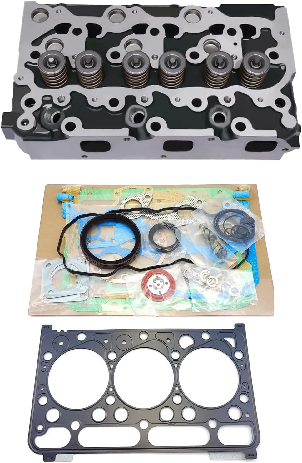 Cylinder Head Compatible for Kubota D1703 Engine (Complete Cylinder Head, Type A)