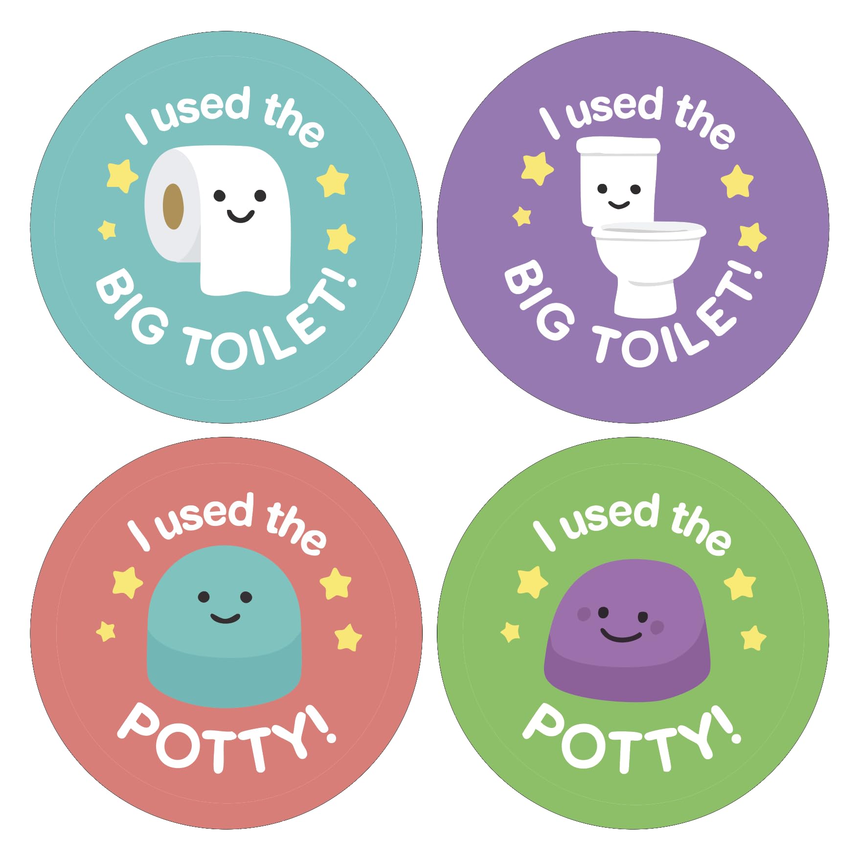 I Used the Big Toilet & Potty Training Reward Stickers – 504 Stickers (21 A5 Sheets, 30mm) | Fun Toddler Toilet Training Stickers for Parents, Nurseries & Preschools