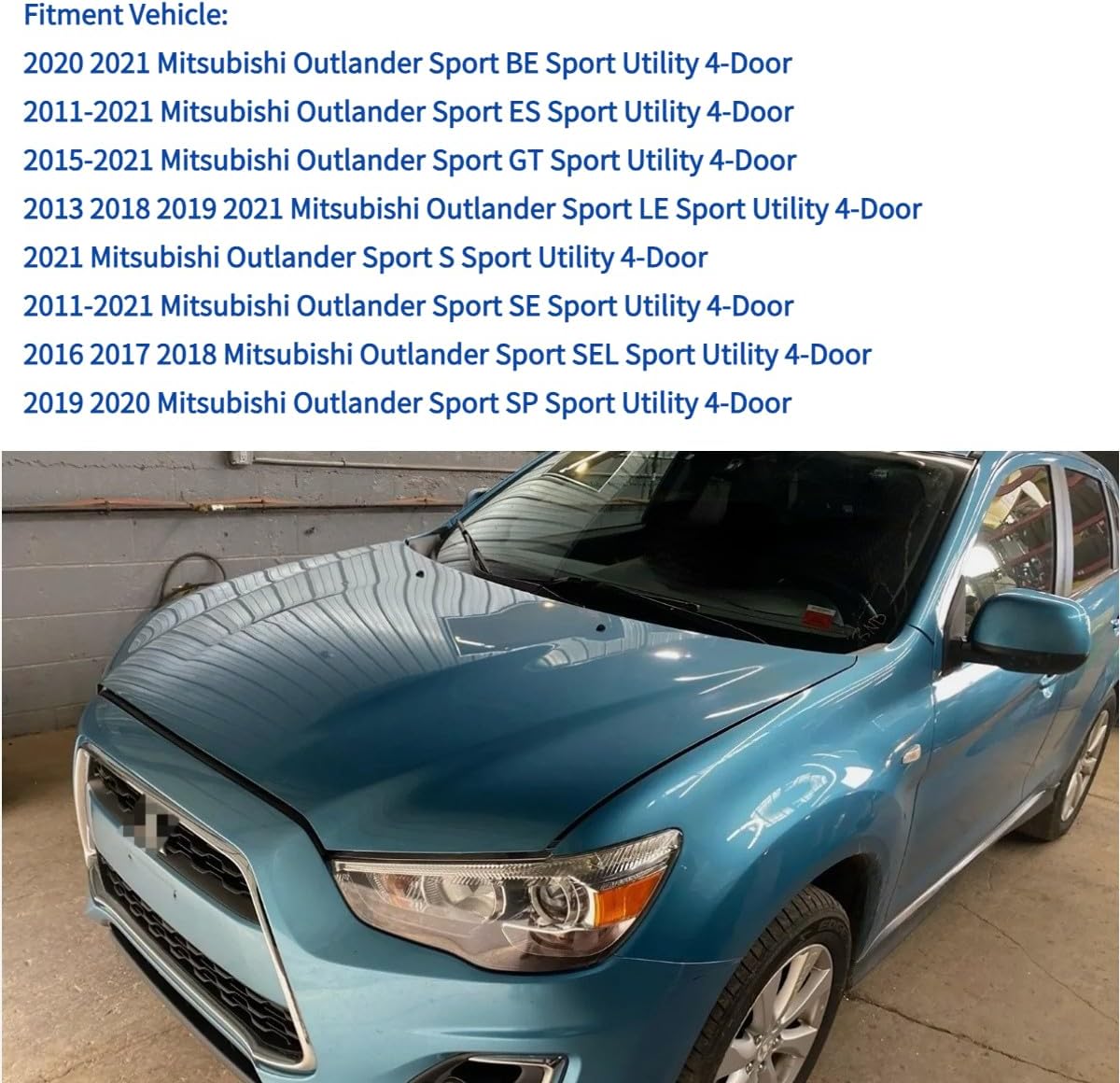 Rear Wiper Blade Arm for Mitsubishi Outlander Sport ASX RVR 2011-2021 for BE ES GT LE S SE SEL SP Trims Rear Back Windshield Wiper Blade Set Replacement for 2020 2019 2018 2017 2016 2015 2014 2013