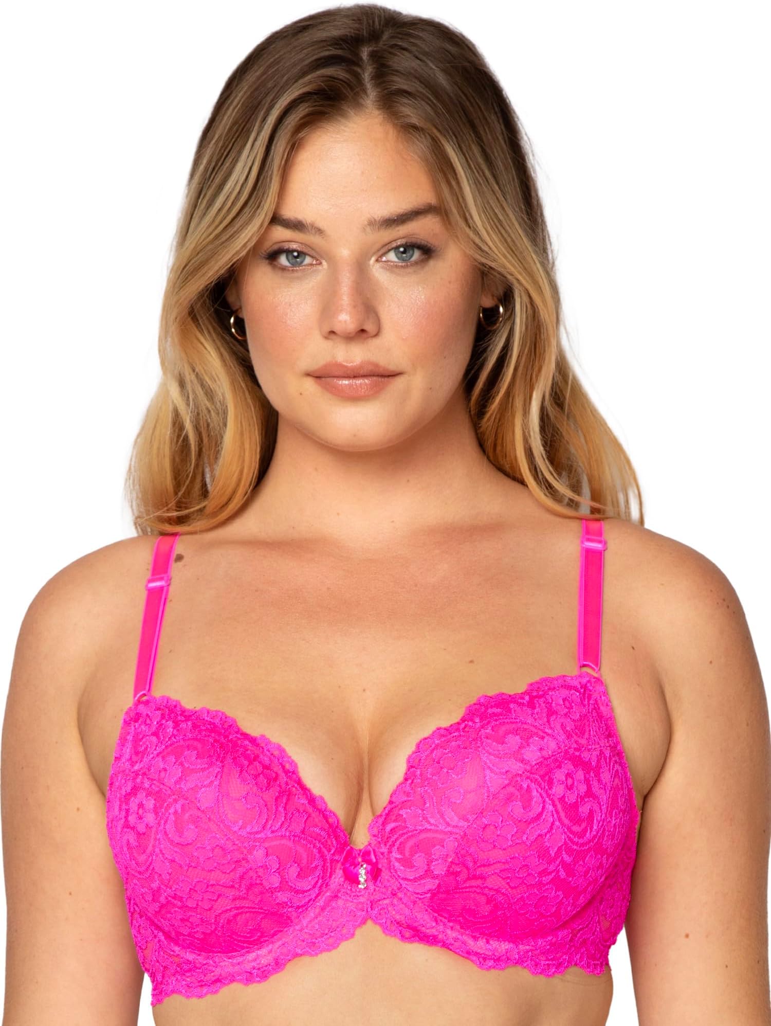 Women's Signature Lace Push-up Bra - Perfect for Seeking Effortless Style and Comfort