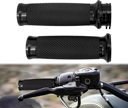 Motorcycle 1 inch Grips Handlebar Fit for Harley 25MM Throttle Hand Sportster 883 1200 Touring Dyna Black
