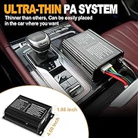 Vista 4 de Altavoz de Sirena de Policía de Emergencia Mejorado de 250W Sistema PA Delgado de Sirenas Multi-Tonos con Controlador Portátil y Micrófono Mic