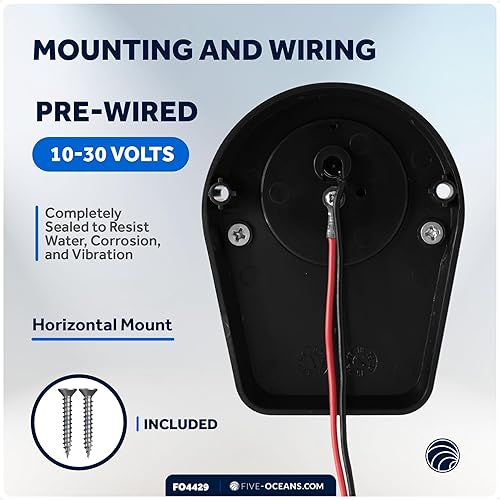 Miniatura 6 de Five Oceans Luces de navegación para barcos, luz de arco LED, luces de navegación para barcos rojas y verdes, luz bicolor de montaje horizontal,