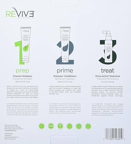 Miniatura 3 de REVIV3 Procare Kit de prueba de 30 días, sistema de 3 partes para cabello fino y adelgazante, sin sulfatos ni parabenos, champú y acondicionador de