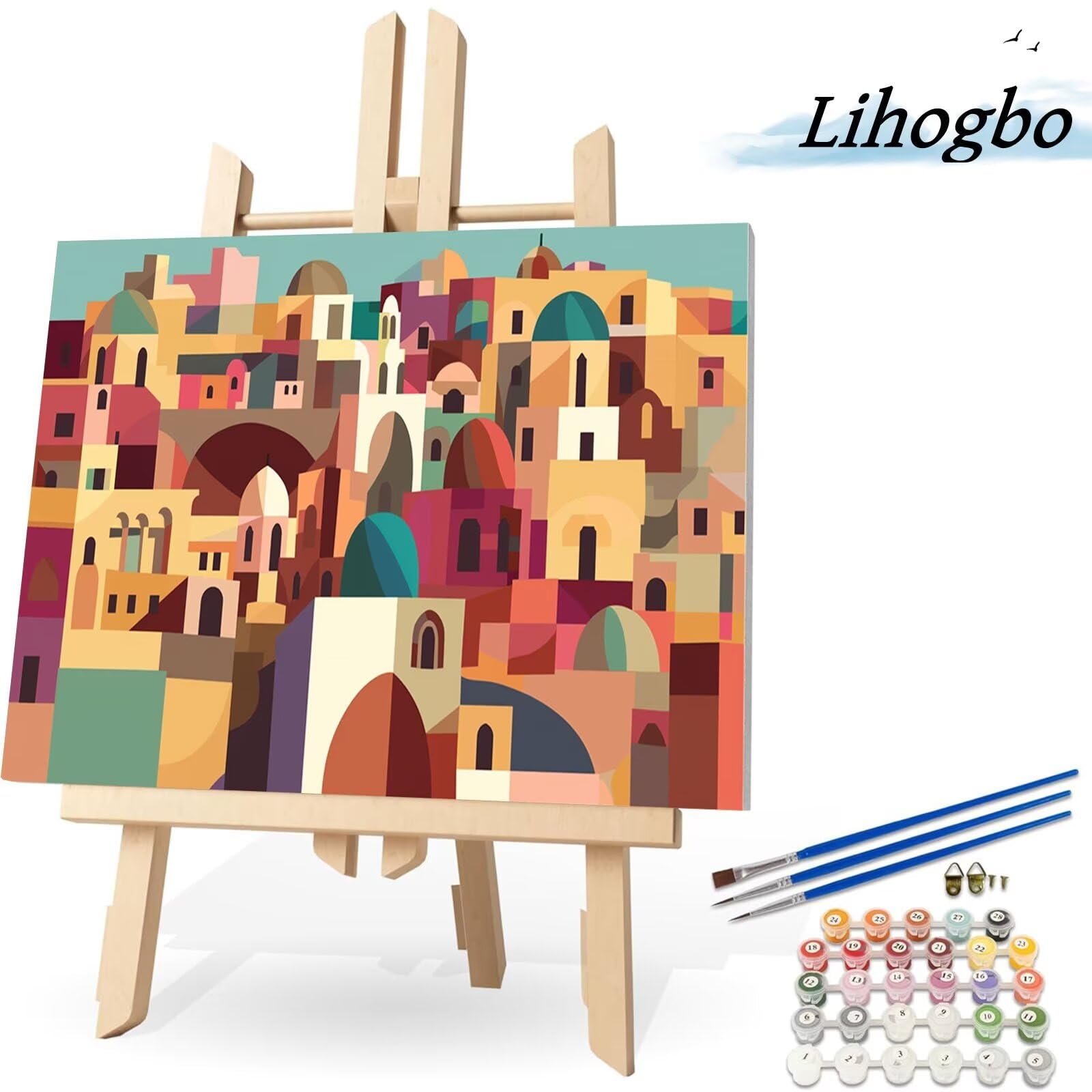 Dipingere con i Numeri Adulti, Nano Kit di Pittura Acrilica Fai-da-Te per Adulti Principianti, 180x100cm Kit Paint by Numbers Adulti con Pennelli Pittura a Pigmento Acrilico, Senza Cornice (Girasole