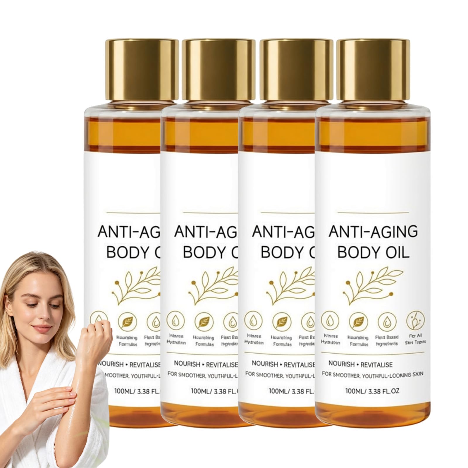 Anti Aging Body Oil, Kollagenöl zur Hautstraffung 100ML. (4PCS)