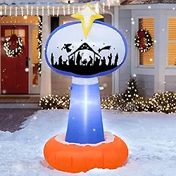 Decorações infláveis de 1,5 m para quintal de Natal, iluminação LED para ambientes internos e externos, decoração de gramado de jardim de Natal melhora as festividades de inverno